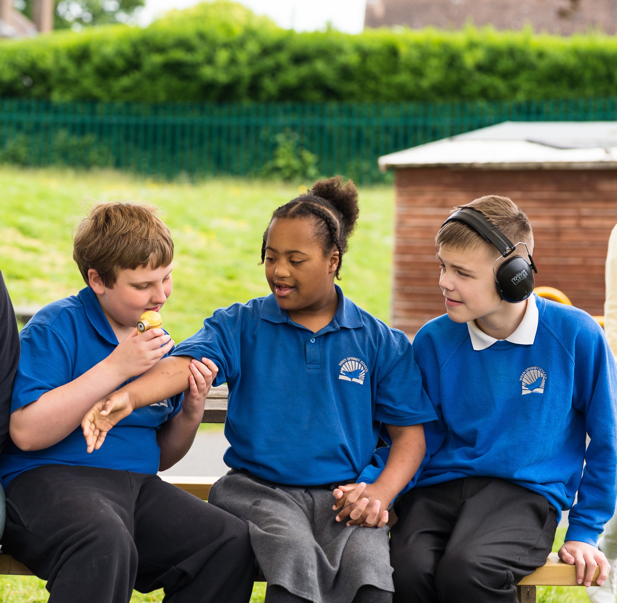 Children wearing school uniform